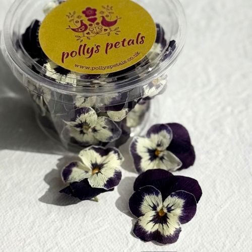 Edible Freeze Dried Bright Purple & White Violas - Food Grade - Image 6