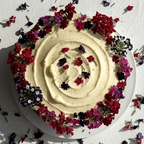Edible Freeze Dried Mix of Red, Blue, Purple & Pink Verbena Flower Petal Florets - Certified Food Grade - Image 3